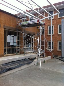 scaffold-on-stairs